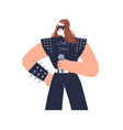 hard rock singer with microphone heavy metal vector image vector image