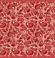 vintage pattern with hearts vector image
