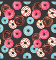 watercolor tasty donuts pattern vector image