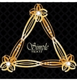 gold frame with diamond vintage vector image