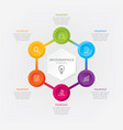 infographic template with six steps vector image