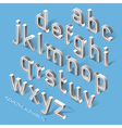 isometric alphabets vector image