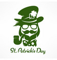 leprechaun hipster saint vector image