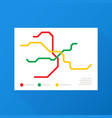 metro map fictitious city public transport vector image