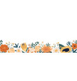gorgeous floral backdrop with border blooming vector image