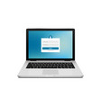 laptop login password on lock screen computer vector image