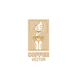 logo design template in trendy linear style vector image