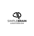 brain logo vector image vector image