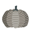 cute isolated pumpkin with doodle ornament flat vector image vector image