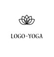 lotus logo template logotype for yoga practice vector image vector image