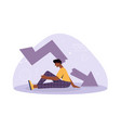 man with inequality in business concept vector image vector image