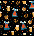 oktoberfest seamless pattern vector image vector image