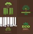 set or organic signs and logo design element vector image