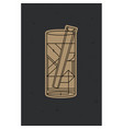 art deco bloody mary cocktail dark vector image vector image