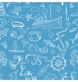 nautical or marine themed seamless pattern vector image