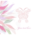 retro floral butterfly background vector image