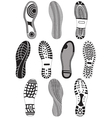 set of footprints vector image vector image