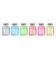 vaccine bottle set vector image