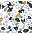botanical seamless pattern in vintage style vector image