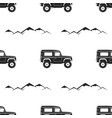camping pattern design - adventure retro car vector image vector image
