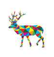 geometric deer vector image
