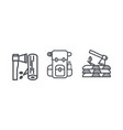 camping and hiking icons outdoor recreation vector image