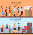 queue banners set vector image
