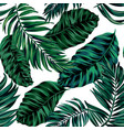 tropical leaves seamless pattern design vector image