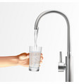 faucet water glass composition vector image vector image