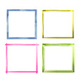 set of watercolor color grunge frames vector image