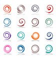 spiral design elements vector image vector image