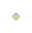 square technology logo vector image vector image