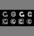 capital letter g modern set for monograms logos vector image vector image