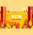 in flat linear style - autumn background vector image vector image