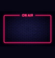 on air neon signboard air neon light sign vector image