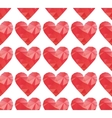 polygonal red hearts vector image