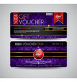 voucher gift card layout template for your vector image vector image