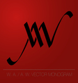 wa aw logo monogram vector image