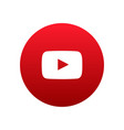 youtube icon vector image vector image