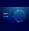 abstract 3d mesh sphere tech cloud vector image
