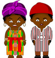 cheerful african couple from ghana vector image