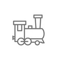 old locomotive train railroad line icon vector image