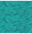 seamless pattern with hand-drawn waves vector image