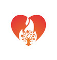fire tree logo design template vector image
