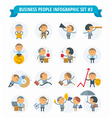 men business icons vector image