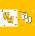 question and answer icon in comic style dialog vector image vector image