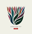 stylized floral petals logotype decorative vector image vector image