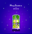 christmas greeting card vector image vector image