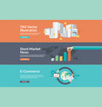 flat design concepts for business and finance vector image