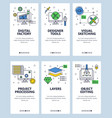 line art web and mobile app template set vector image vector image